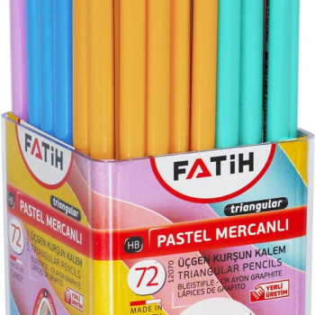 FATİH 12070 ÜÇGEN PASTEL MERCANLI KURŞUN KALEM 72'Lİ *24