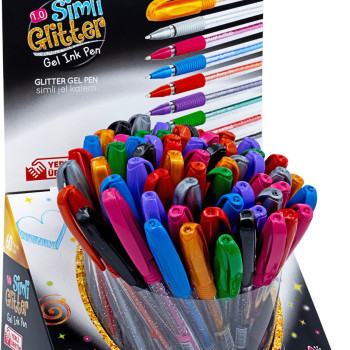 PENSAN GLİTTER GEL SİMLİ KALEM 60'LI STAND *10