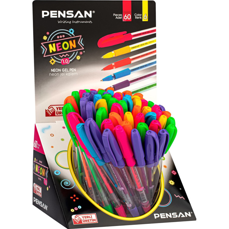 PENSAN 2290 NEON-GEL 60'LI JEL KALEM STAND *10