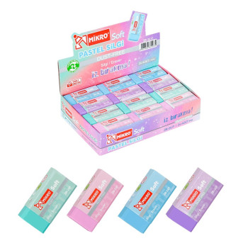MİKRO 2B-24P PASTEL SOFT SİLGİ 24'LÜ*50 MİKRO 2B-24P PASTEL SOFT SİLGİ 24'LÜ*50