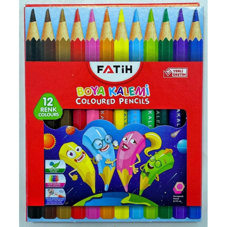 FATİH 33012 KURUBOYA 12 RENK KISA 24LÜ *20