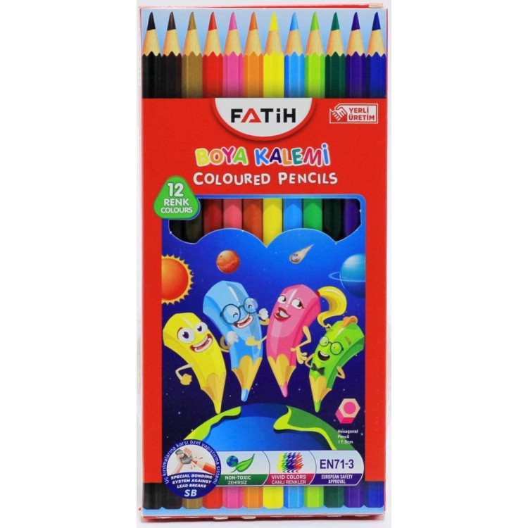 FATİH KURUBOYA 12 RENK TAM BOY 12Lİ PAKET *24**********