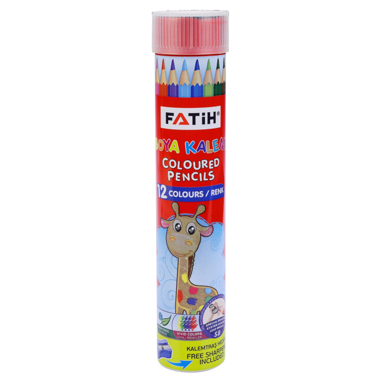 FATİH 33114 KURUBOYA 12 RENK TAM BOY TÜP 24'LÜ*6