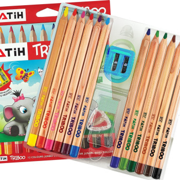 FATİH 33426 TRIBOO JUMBO KURUBOYA 12 RENK 4 'LÜ *24