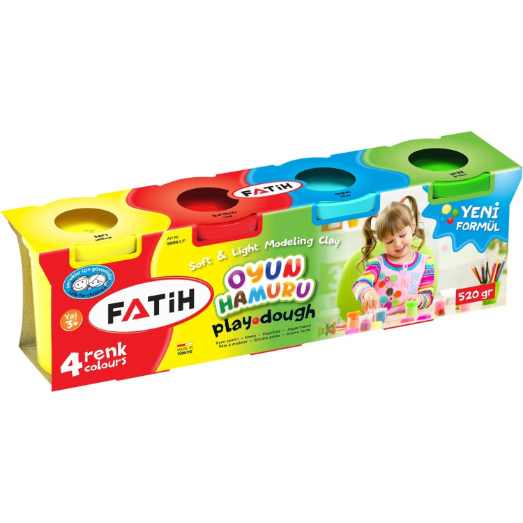 FATİH 50803 4 RENK OYUN HAMURU 400gr*48
