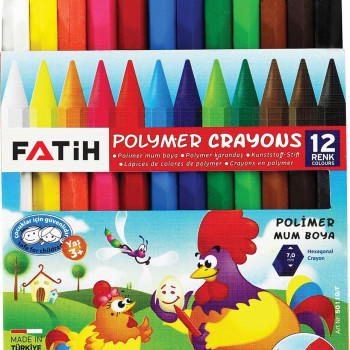 FATİH 50110 POLYMER 12 RENK KISA MUM BOYA 24'LÜ*12 FATİH 50110 POLYMER 12 RENK KISA MUM BOYA 24'LÜ*12