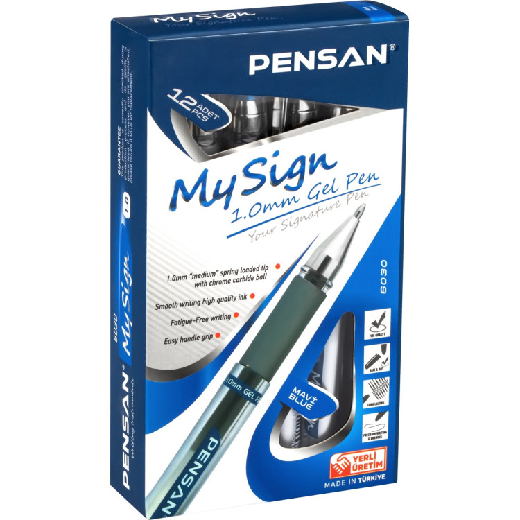 PENSAN 6030 MY-SİGN 1.00MM GEL PEN MAVİ 12Lİ *72