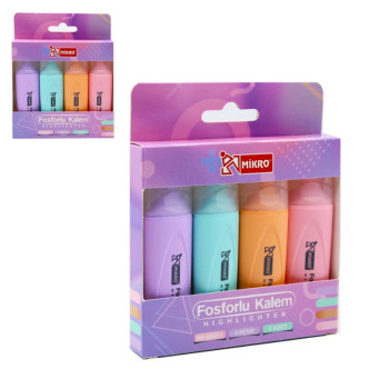 MİKRO 605P-4 PASTEL FOSFOR KALEM 4 RENK MİKRO 605P-4 PASTEL FOSFOR KALEM 4 RENK