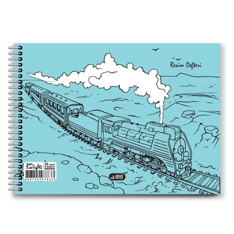 NEW STYLE PP KPK SPİRALLİ RESİM DEFTERİ 25*35 25YP *6