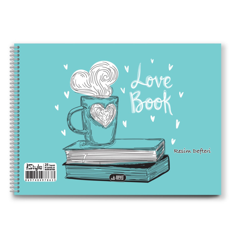 NEW STYLE PP KPK SPİRALLİ RESİM DEFTERİ 35*50 25YP *3