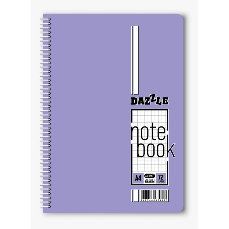 A-4 SPİRALLİ PP KAPAK 72YP KARELİ*6