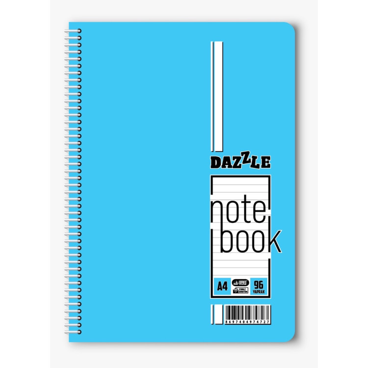 A-4 SPİRALLİ PP KAPAK 96YP ÇİZGİLİ*4