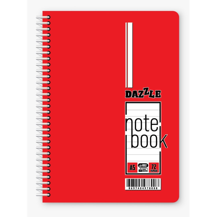 A-5 SPİRALLİ PPKAPAK 72YP ÇİZGİLİ*12