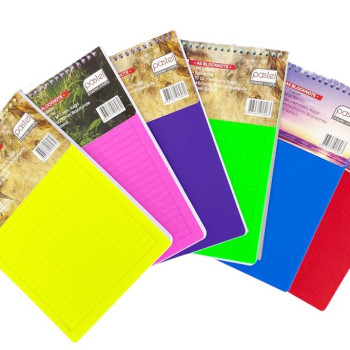 PASTEL A5 SPİRALLİ PPBLOKNOT ÇİZGİLİ 6'LI*16
