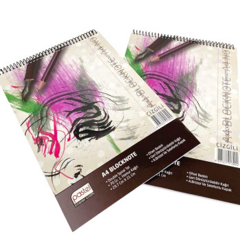 PASTEL A4 SPİRALLİ BLOKNOT ÇİZGİLİ 6'LI*8 *****************