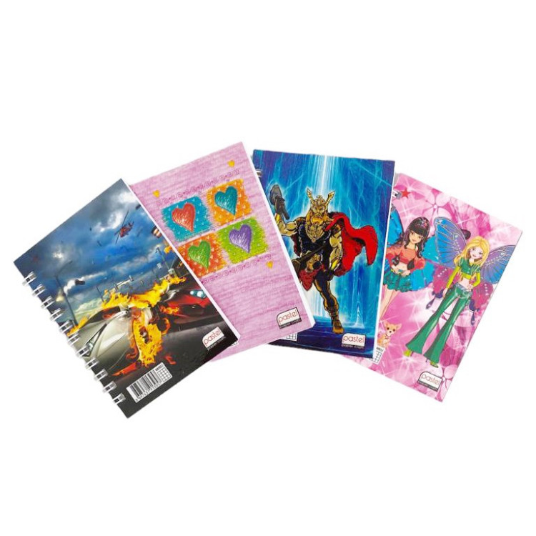 PASTEL A7 SPİRALLİ NOT DEFTERİ KARELİ 12Lİ *60 $