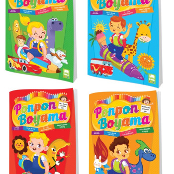 EMA PONPON (4 ÇEŞİT) BOYAMA KİTABI *40 EMA PONPON (4 ÇEŞİT) BOYAMA KİTABI *40