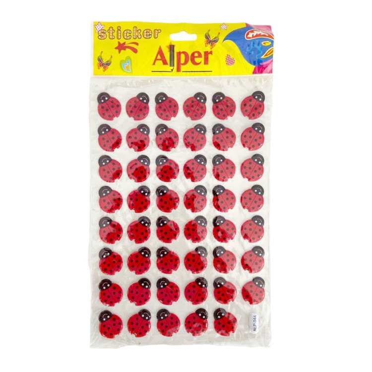 ALPER ALP044 47 AD.UĞURBÖCEĞİ BÜYÜK STİCKER 12Lİ