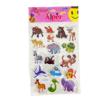 ALPER ALP093 HAYVANLAR BÜYÜK STİCKER 12'Lİ