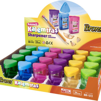 BRONS BR-572 HAZNELİ ÜÇGEN KALEMTRAŞ 24'LÜ *24 BRONS BR-572 HAZNELİ ÜÇGEN KALEMTRAŞ 24'LÜ *24