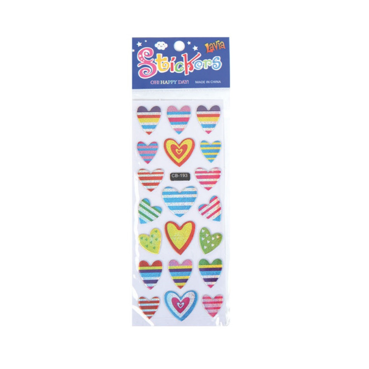 ALPER CB-193 RENKLİ KALPLER KÜÇÜK STİCKER 20Lİ* 60