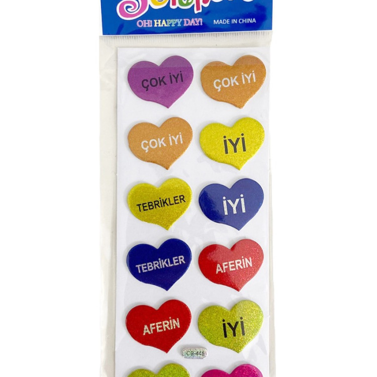 ALPER CB-445 AFERİN KÜÇÜK STİCKER 20Lİ