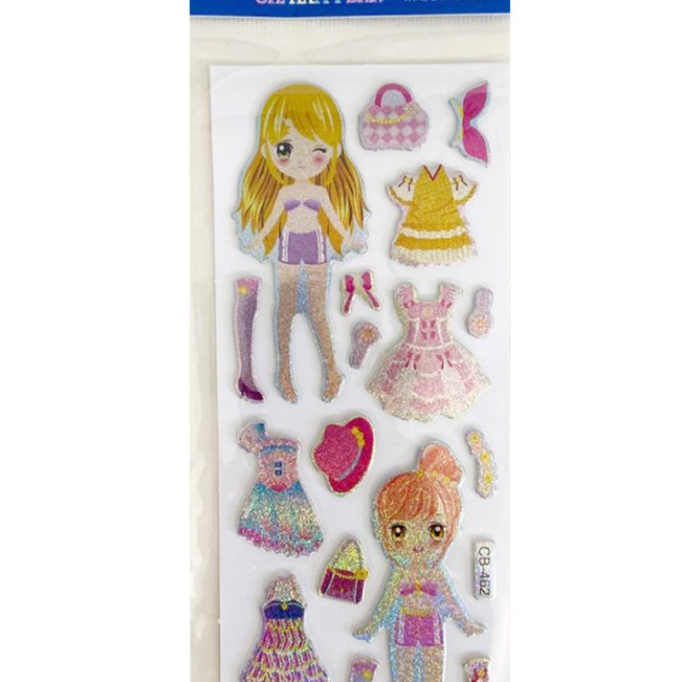 ALPER CB-462 KIZ GİYDİRMELİ KÜÇÜK STİCKER 20Lİ