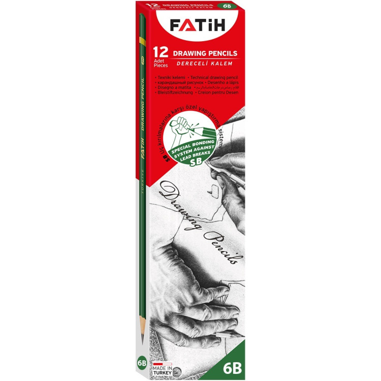 FATİH DERECELİ KALEM 6B 12Lİ *144
