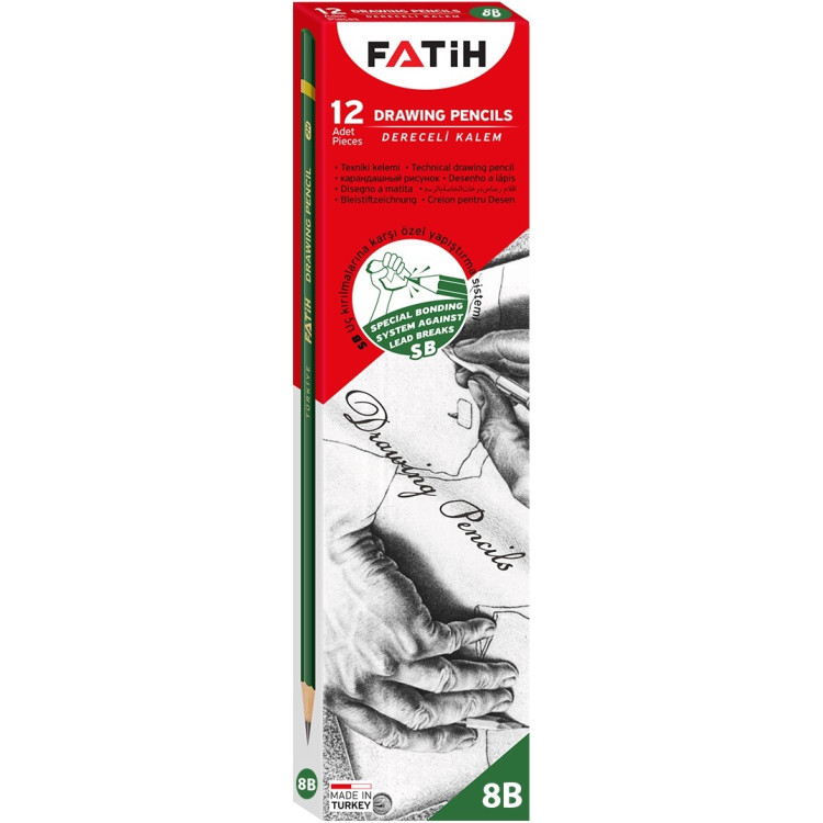 FATİH DERECELİ KALEM 8B 12Lİ *144
