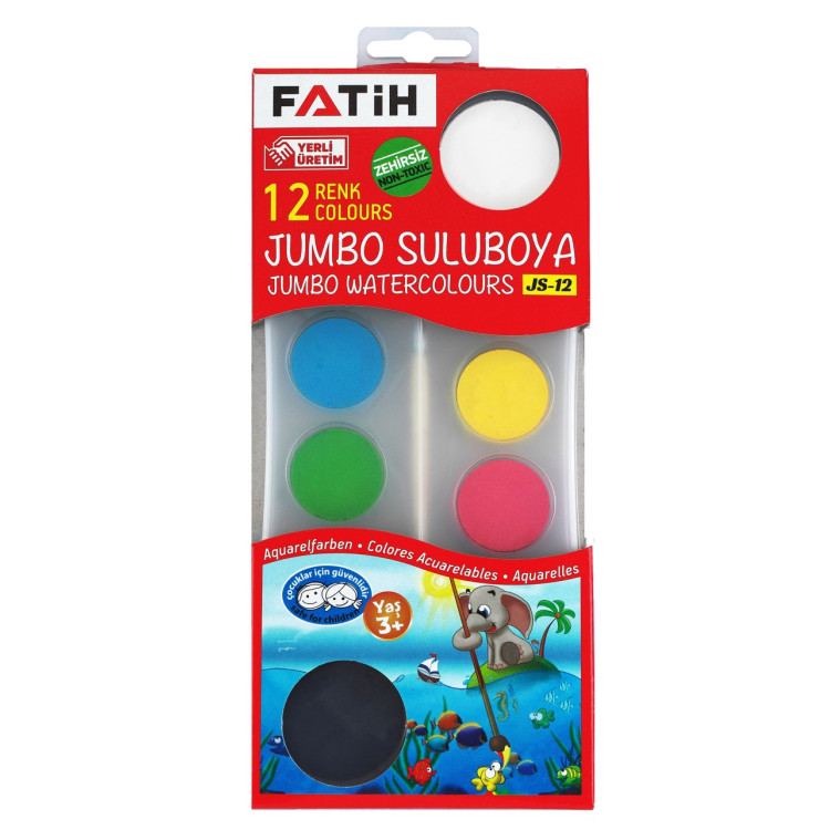 FATİH JS-12 JUMBO 12 RENK SULUBOYA *60