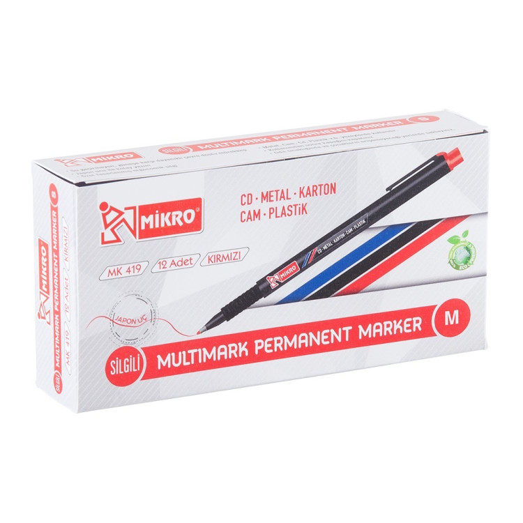 MİKRO MK-419 M CD KALEMİ KIRMIZI 12Lİ *120