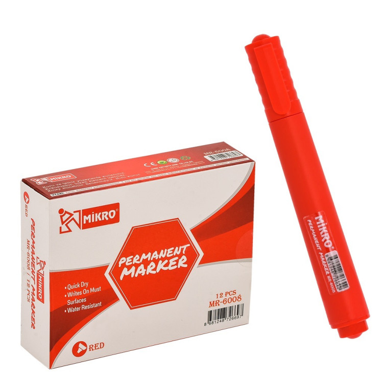 MİKRO MR-6008 KOLİ KALEMİ KIRMIZI 12Lİ *144