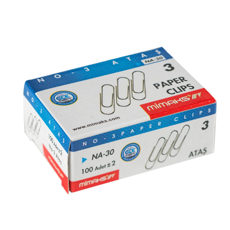 MİMAKS NA-30 NİKEL NO:3 ATAŞ(28MM) 30LU *8