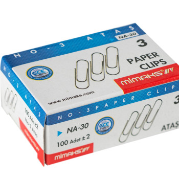 MİMAKS NA-30 NİKEL NO:3 ATAŞ(28MM) 30'LU *8 MİMAKS NA-30 NİKEL NO:3 ATAŞ(28MM) 30'LU *8