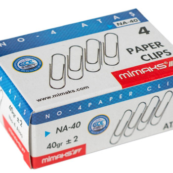 MİMAKS NA-40 NO:4 METAL ATAŞ 30'LU *8 MİMAKS NA-40 NO:4 METAL ATAŞ 30'LU *8