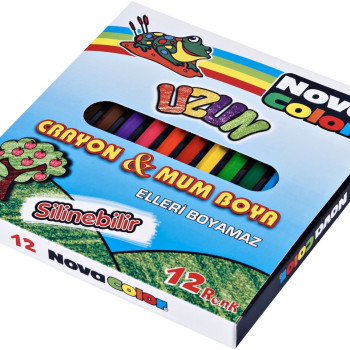 NOVA COLOR NC-2112 MUM BOYA UZUN 12RENK 24'LÜ *6