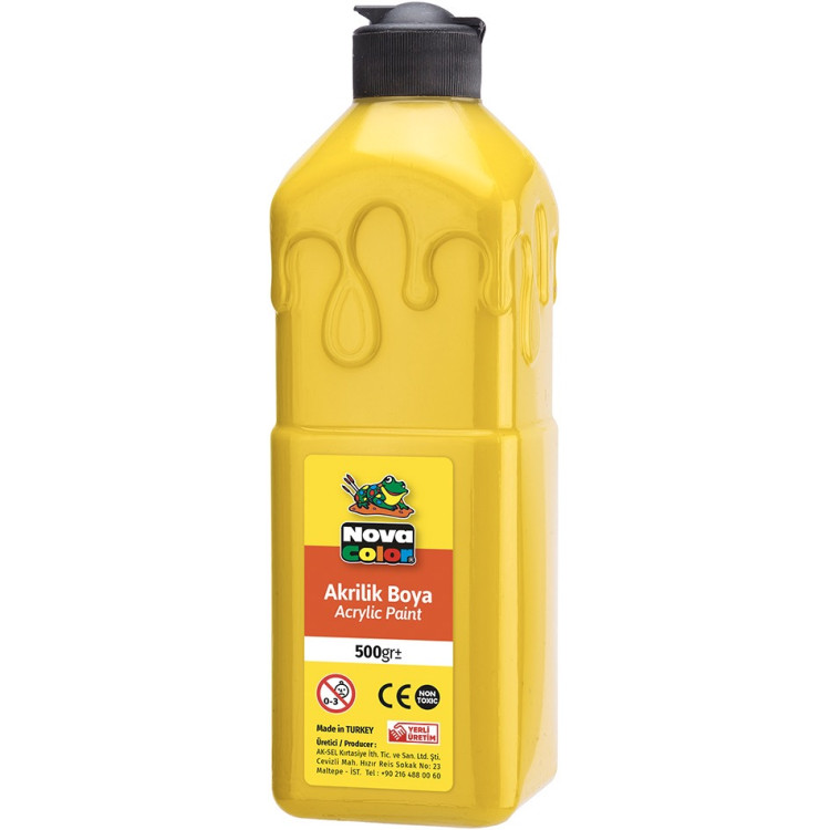 NOVA COLOR NC-381 AKRİLİK BOYA 500 GR SARI *24