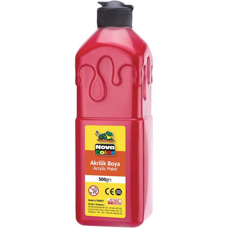NOVA COLOR NC-382 AKRİLİK BOYA 500 GR KIRMIZI *24