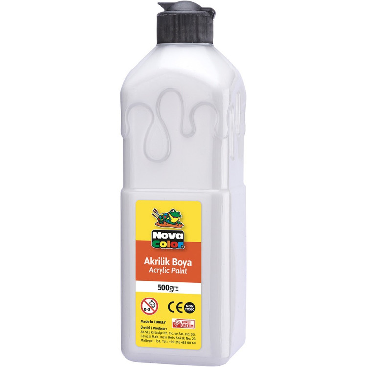 NOVA COLOR NC-385 AKRİLİK BOYA 500 GR BEYAZ *24