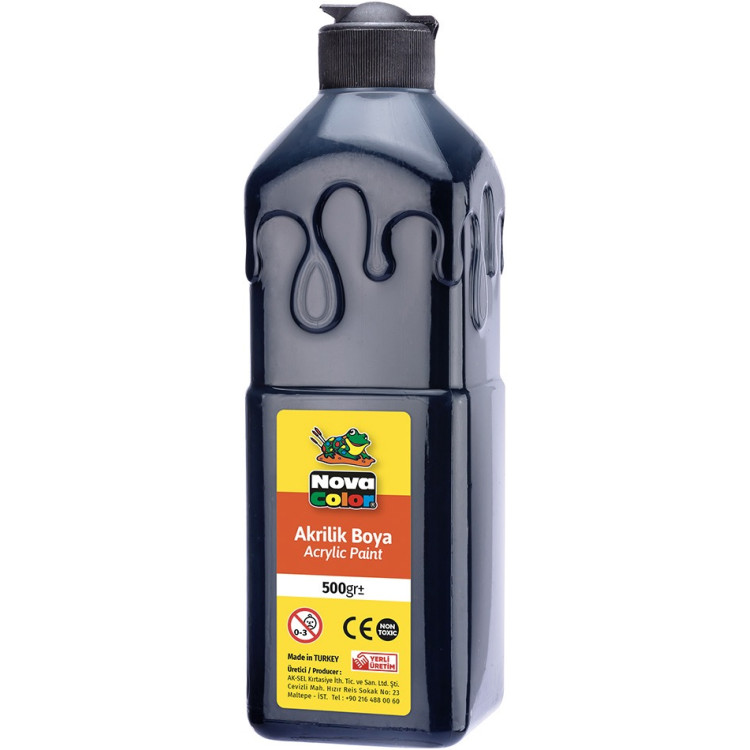 NOVA COLOR NC-386 AKRİLİK BOYA 500 GR SİYAH *24