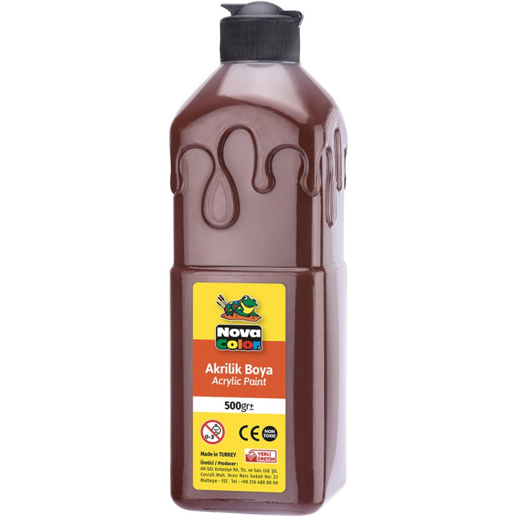 NOVA COLOR NC-387 AKRİLİK BOYA 500GR KAHVE *24