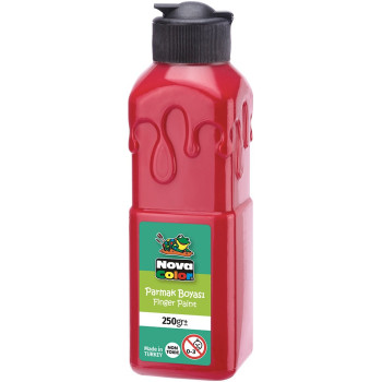 NOVA COLOR NC-442 KİRMİZİ PARMAK BOYASİ 250 GR