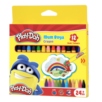 PLAY-DOH CR004 12RENK SİLİNEBİLİR MUM BOYA *144