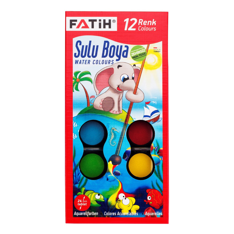 FATİH 12 RENK SULUBOYA S-12 *120