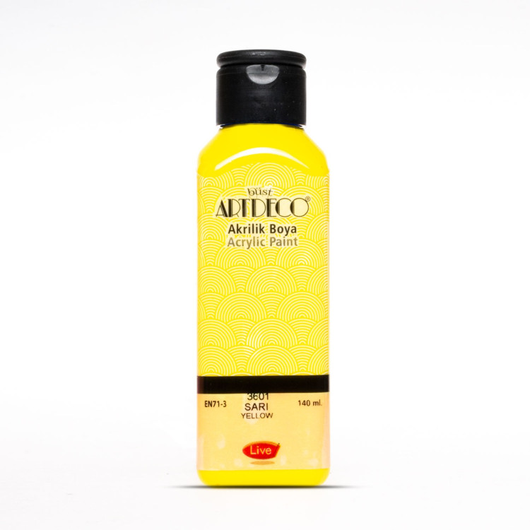 ARTDECO 3601 AKRİLİK BOYA 140ML SARI *144 >