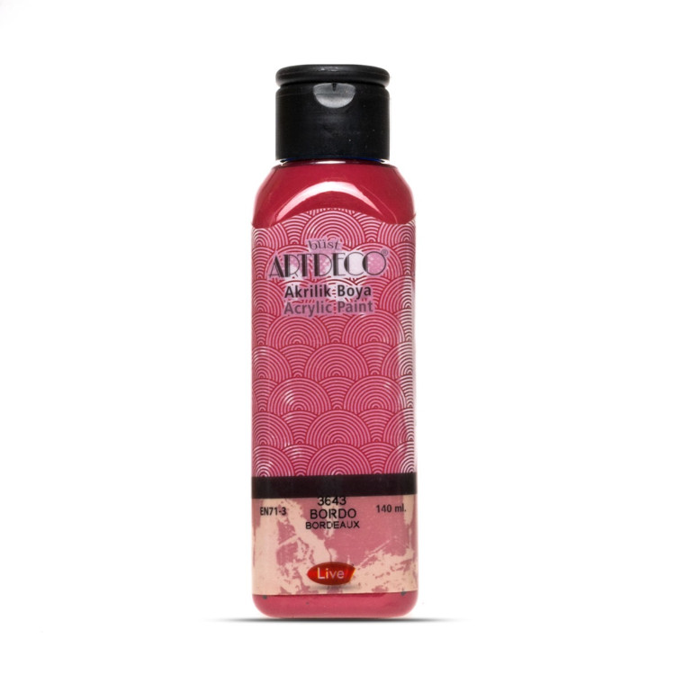 ARTDECO 3643 AKRİLİK BOYA 140ML BORDO *144