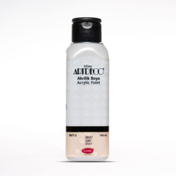 ARTDECO 3647 AKRİLİK BOYA 140ML GRİ *144 ARTDECO 3647 AKRİLİK BOYA 140ML GRİ *144