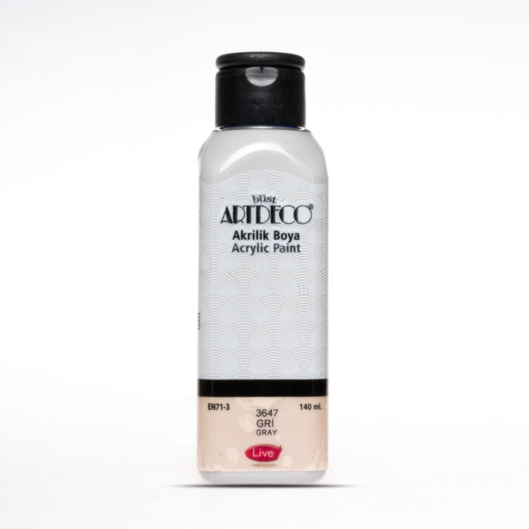 ARTDECO 3647 AKRİLİK BOYA 140ML GRİ *144