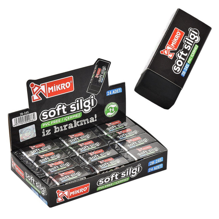 MİKRO Y2B24S 2B-24 SİYAH SİLGİ 24LÜ *40
