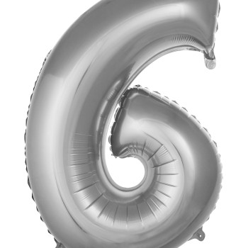 6- RAKAM 40 İNC GÜMÜŞ RENK BALON 100 CM 6- RAKAM 40 İNC GÜMÜŞ RENK BALON 100 CM